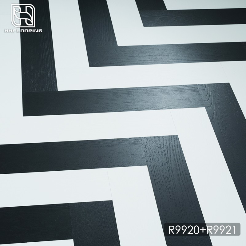 black and white SPC vinyl flooring supplier
