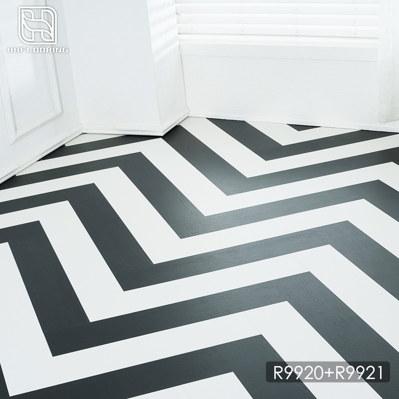 heavy duty black and white vinyl tile