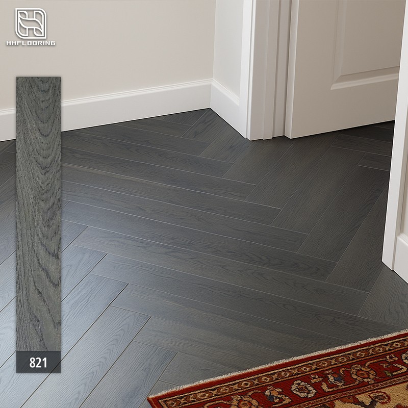 charcoal grey laminate herringbone