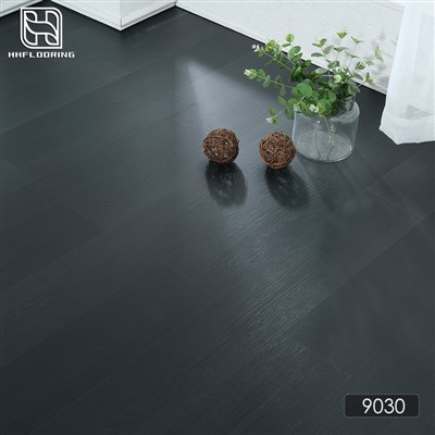 พื้นไม้ไวนิลเอฟเฟกต์สีดำ